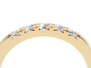 Round Diamond Half Eternity Band Set in Yellow gold with Channel Setting