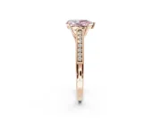 Pear-Shaped Engagement Ring Setting for a Fancy Pink Lab-Grown Diamond | Rose Gold - Design NV-24597