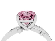 Radiant Cut Twisted Engagement Ring Setting for a Fancy Pink Lab-Grown Diamond | White Gold - Design NV-24635