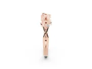 Round Diamond Twist Band Set in Rose gold with Prong Setting