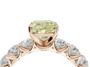 Cushion Cut Engagement Ring Setting for a Fancy Yellow Lab-Grown Diamond | Rose Gold - Design NV-24455