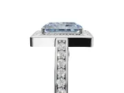 Radiant Cut Sectioned Halo Engagement Ring Setting for a Fancy Blue Lab-Grown Diamond | Platinum