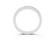 Round Lab-Grown Diamond Claw Pavé Wedding Band | Top-Set Row | Platinum