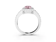 Emerald Cut Halo Engagement Ring Setting for a Fancy Pink Lab-Grown Diamond | Platinum - Design NV-24751