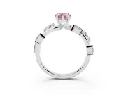 Pear-Shaped Twisted Vine Engagement Ring Setting for a Fancy Pink Lab-Grown Diamond | Platinum