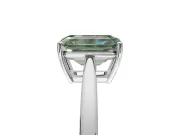 Emerald Cut Cathedral Engagement Ring Setting for a Fancy Green Lab-Grown Diamond | Sterling Silver - Design NV-24626