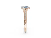 Pear-Shaped Engagement Ring Setting for a Fancy Blue Lab-Grown Diamond | Rose Gold - Design NV-24597