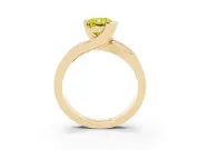 Radiant Cut Graduated Bypass Engagement Ring Setting for a Fancy Yellow Lab-Grown Diamond | Split Shank | Yellow Gold