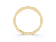 Round Lab-Grown Diamond Pavé Half Eternity Wedding Band | Raised Side Walls | Yellow Gold