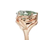 Pear-Shaped Bypass Solitaire Engagement Ring Setting for a Fancy Green Lab-Grown Diamond | Rose Gold