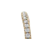 Round Lab-Grown Diamond Pavé Curved Half Eternity Wedding Band | Rounded Edges | Yellow Gold