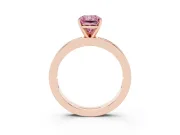 Radiant Cut Channel Set Engagement Ring Setting for a Fancy Pink Lab-Grown Diamond | Rose Gold