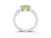 Heart-Shaped Tension Style Engagement Ring Setting for a Fancy Yellow Lab-Grown Diamond | White Gold