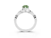 Marquise Floral Solitaire Engagement Ring Setting for a Fancy Green Lab-Grown Diamond | Platinum