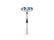 Marquise Hidden Halo Ring Setting for a Fancy Blue Lab-Grown Diamond | Platinum