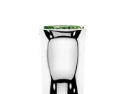 Radiant Cut Half Bezel Solitaire Engagement Ring Setting for a Fancy Green Lab-Grown Diamond | Wide Band | Platinum