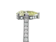Pear-Shaped Engagement Ring Setting for a Fancy Yellow Lab-Grown Diamond | Sterling Silver - Design NV-24586