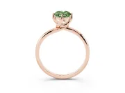 Oval Bypass Solitaire Engagement Ring Setting for a Fancy Green Lab-Grown Diamond | Rose Gold