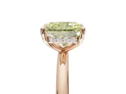 Radiant Cut Hidden Halo Ring Setting for a Fancy Yellow Lab-Grown Diamond | Rose Gold