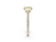 Radiant Cut Pavé Engagement Ring Setting for a Fancy Yellow Lab-Grown Diamond | Yellow Gold - Design NV-24928