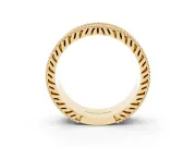 Round Diamond Pavé Eternity Band Set in Yellow gold with Bead Prong Setting