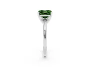 Asscher Cut Engagement Ring Setting for a Fancy Green Lab-Grown Diamond | White Gold