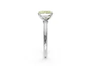 Radiant Cut Solitaire Engagement Ring Setting for a Fancy Yellow Lab-Grown Diamond | Tapered Plain Band | Platinum