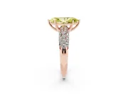 Marquise Multi Row Pave Engagement Ring Setting for a Fancy Yellow Lab-Grown Diamond | Rose Gold