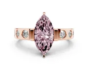 Marquise Tension Style Engagement Ring Setting for a Fancy Pink Lab-Grown Diamond | Rose Gold