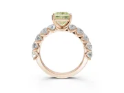 Princess Cut Engagement Ring Setting for a Fancy Yellow Lab-Grown Diamond | Rose Gold - Design NV-24455