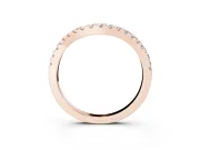 Round Diamond Pavé Twist Band Set in Rose gold with U-Prong Setting