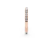 Round Lab-Grown Diamond Narrow Channel Set Wedding Band | Comfort Fit | Rose Gold