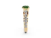 Heart-Shaped Engagement Ring Setting for a Fancy Green Lab-Grown Diamond | Yellow Gold - Design NV-24645