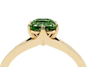 Emerald Cut Split Shank Engagement Ring Setting for a Fancy Green Lab-Grown Diamond | Yellow Gold