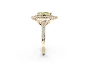 Pear-Shaped Double Halo Engagement Ring Setting for a Fancy Yellow Lab-Grown Diamond | Yellow Gold