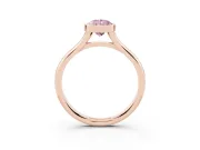 Pear-Shaped Bezel Engagement Ring Setting for a Fancy Pink Lab-Grown Diamond | Rose Gold