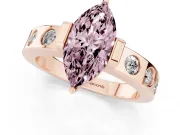 Marquise Tension Style Engagement Ring Setting for a Fancy Pink Lab-Grown Diamond | Rose Gold