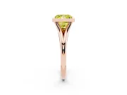 Princess Cut Bezel Engagement Ring Setting for a Fancy Yellow Lab-Grown Diamond | Rose Gold