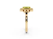 Emerald Cut Halo Engagement Ring Setting for a Fancy Yellow Lab-Grown Diamond | Yellow Gold - Design NV-24775