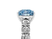 Princess Cut Engagement Ring Setting for a Fancy Blue Lab-Grown Diamond | Platinum - Design NV-24643
