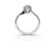 Pear-Shaped Double Claw Solitaire Engagement Ring Setting for a Fancy Green Lab-Grown Diamond | White Gold