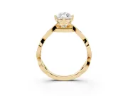 Marquise Twisted Infinity Engagement Ring Setting | Accented Strands | Yellow Gold