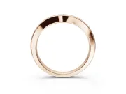 Round Lab-Grown Diamond Contoured Pavé Wedding Band | Smooth Polished Edges | Rose Gold