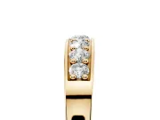 Round Diamond Comfort Fit Band Set in Yellow gold with Channel-Set Row