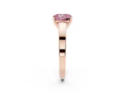 Radiant Cut Solitaire Engagement Ring Setting for a Fancy Pink Lab-Grown Diamond | Rose Gold