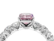 Emerald Cut Engagement Ring Setting for a Fancy Pink Lab-Grown Diamond | Sterling Silver - Design NV-24455