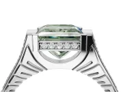 Princess Cut Engagement Ring Setting for a Fancy Green Lab-Grown Diamond | Sterling Silver - Design NV-24586