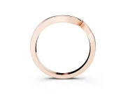 Chevron V-Shaped Contour Wedding Band | High-Polish Plain Metal | Rose Gold