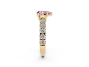 Pear-Shaped Engagement Ring Setting for a Fancy Pink Lab-Grown Diamond | Yellow Gold - Design NV-24643