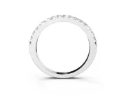 Round Diamond Pavé Eternity Band Set in White gold with Micro Prongs